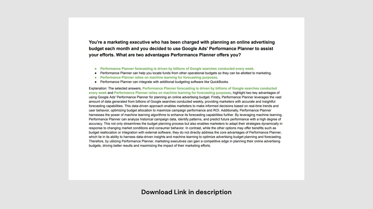 Google Ads Search Certification Exam Answers With Explanations 2024 | Latest update | PDF available