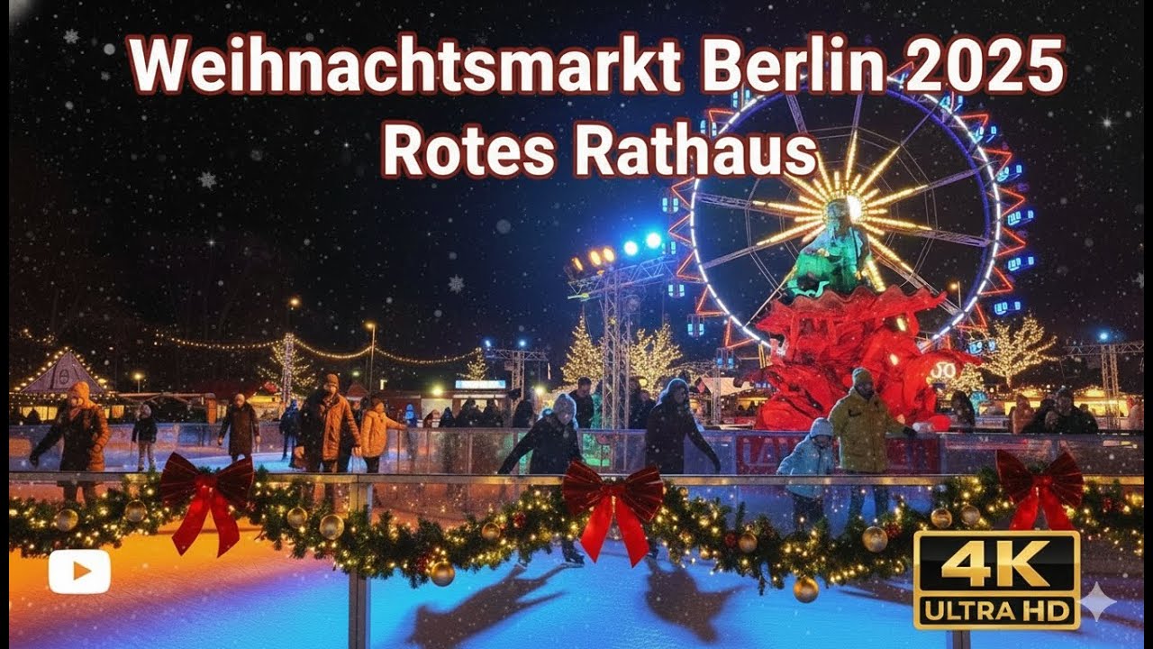 Weihnachtsmarkt Berlin 2025: Rotes Rathaus in 4K ULTRA HD