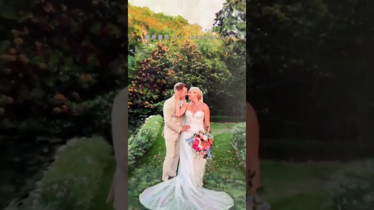 From photo to Masterpiece: Turn Your Wedding Photo Into a Painting! / 婚紗照成經典油畫？看藝術家如何把相片畫成傳世油畫！