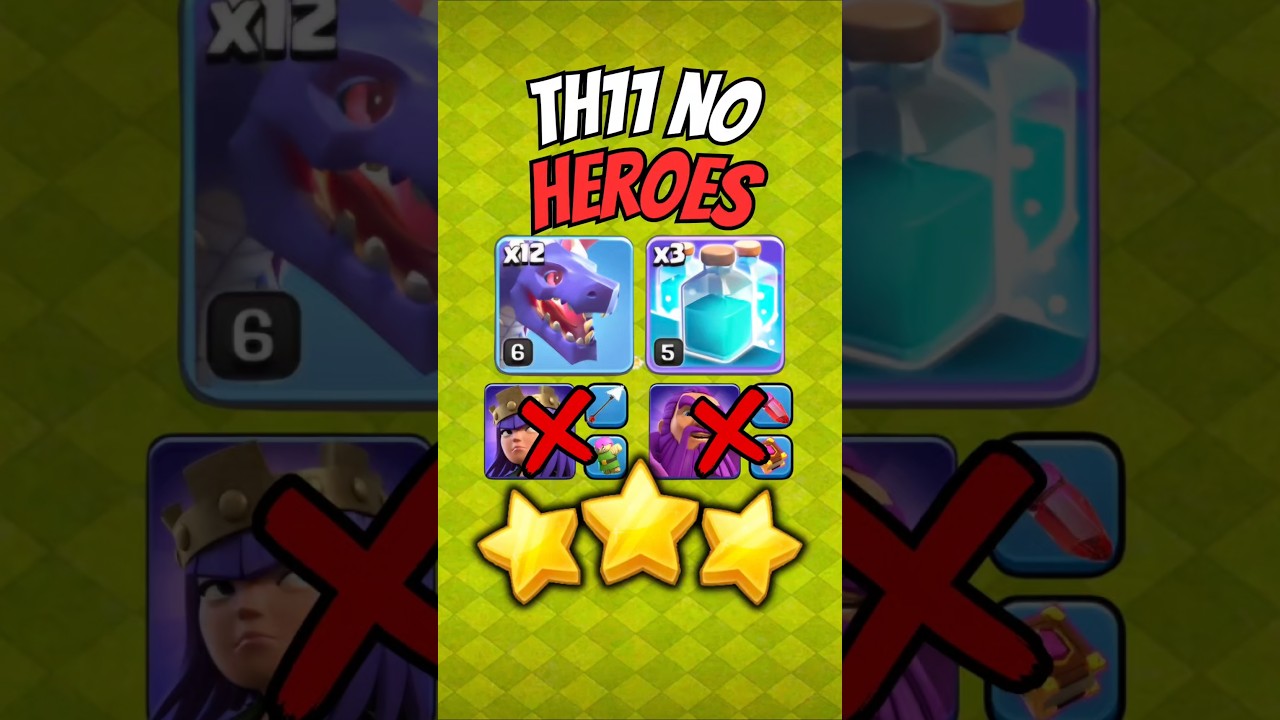 TH11 No Hero Attack Strategy! #clashofclans