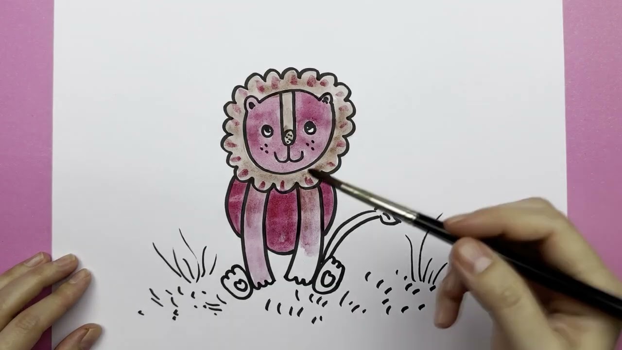 Master the Art of How to Draw an Easy Lion with Watercolors