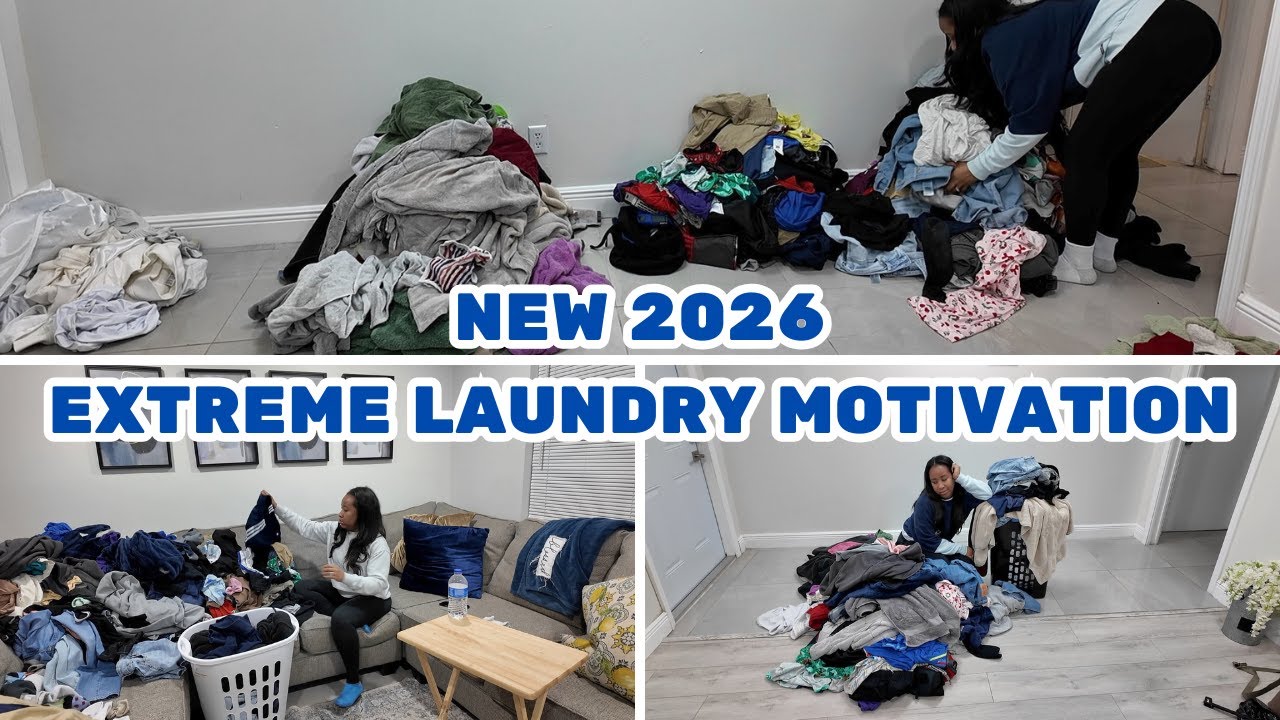 *NEW* 2026 EXTREME LAUNDRY MOTIVATION | 2 DAYS OF LAUNDRY ROUTINE | WASH DRY FOLD REPEAT LAUNDRY DAY
