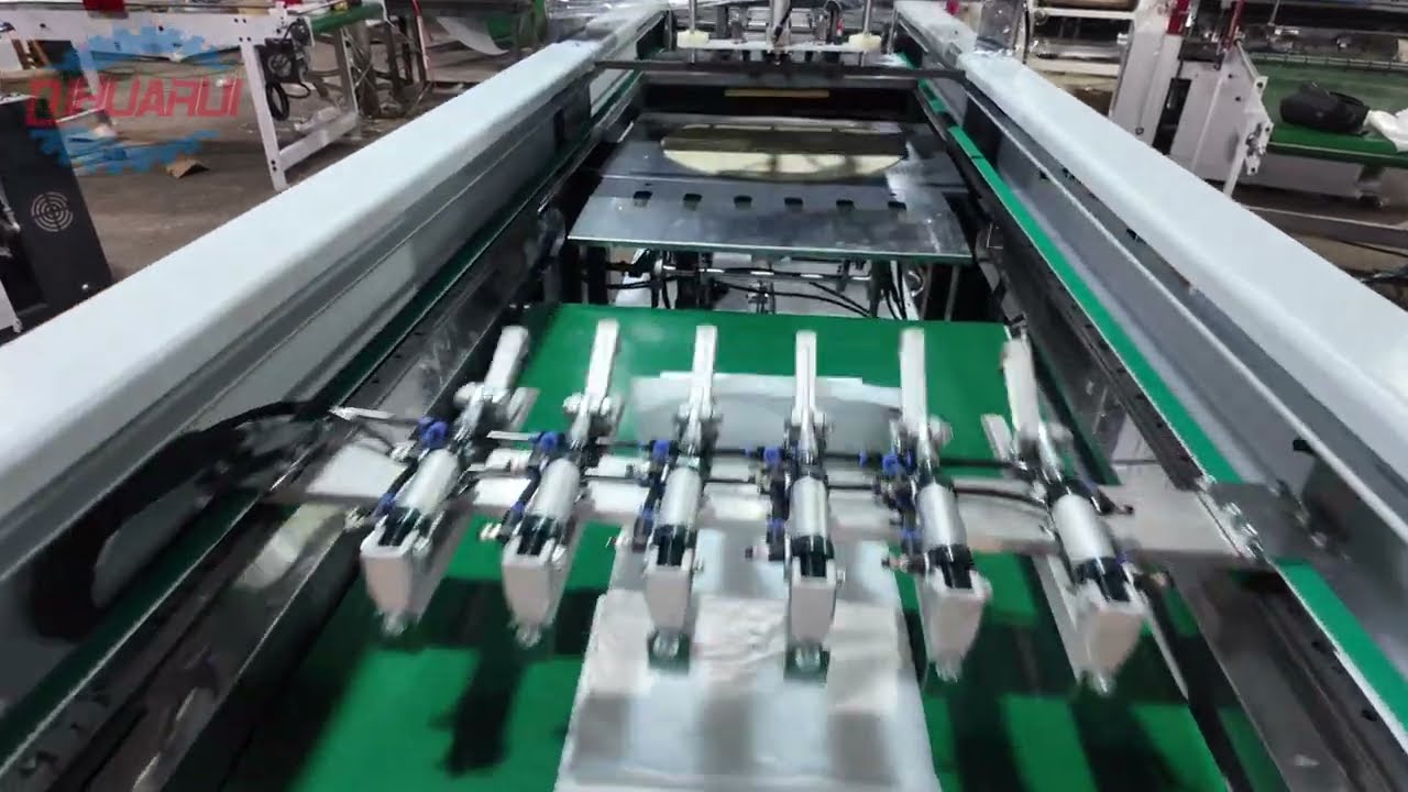 Plastic bags making machine with Automatic Punch#machine #bagmaking #plasticbag #factory #machinery 