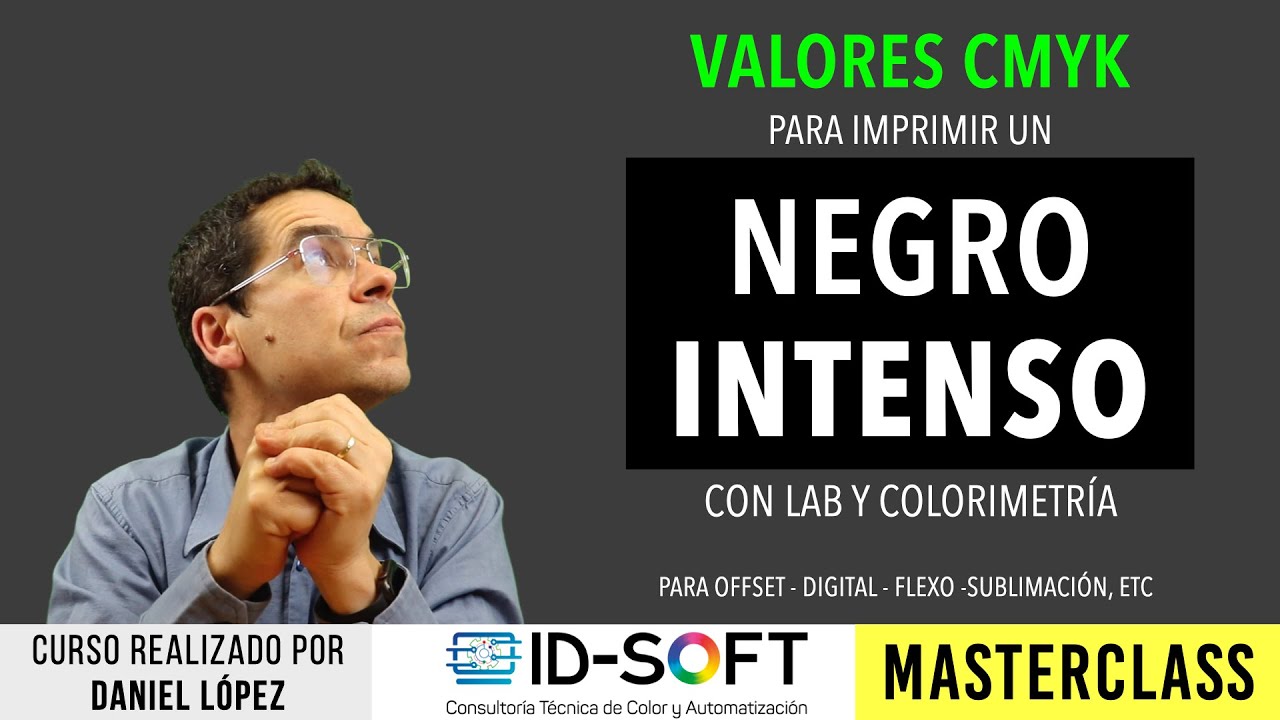 Porcentaje CMYK para Imprimir Color NEGRO INTENSO con CieLab y Colorimetría