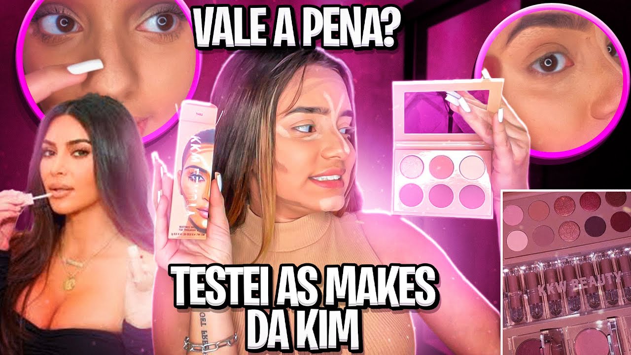 COMPREI E TESTEI AS MAKES DA KIM KARDASHIAN - KKW BEAUTY