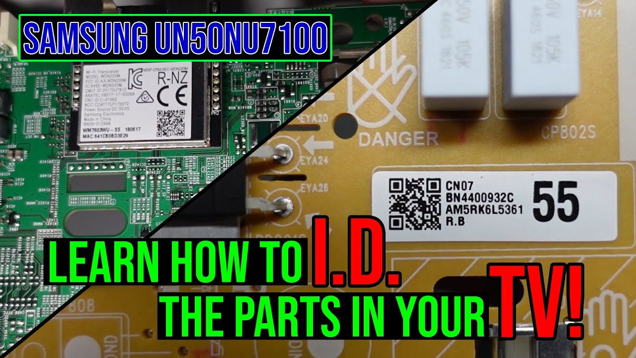 Learn how to I.D. the parts in your TV.  (SAMSUNG UN50NU7100)