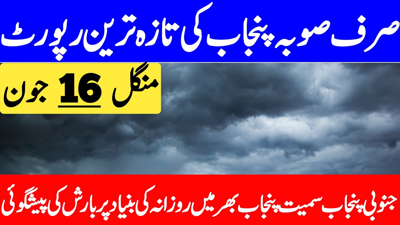 Pre Monsoon Rain's Prediction For Next 7 Day's In Punjab | Punjab Weather Report
