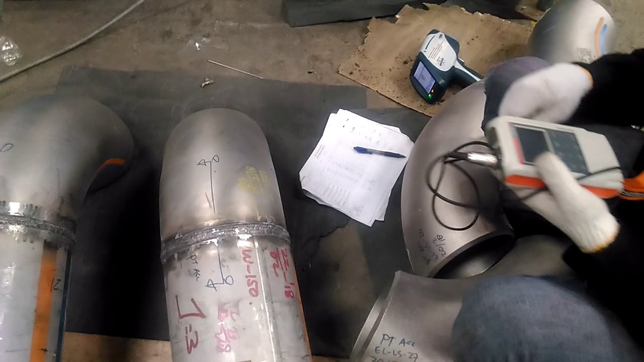 Being weld ferrite content examination of duplex stainless steel