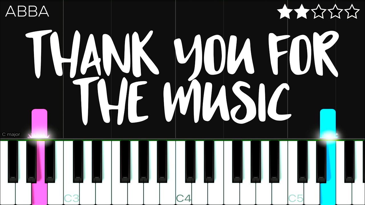 ABBA - Thank You For The Music | EASY Piano Tutorial