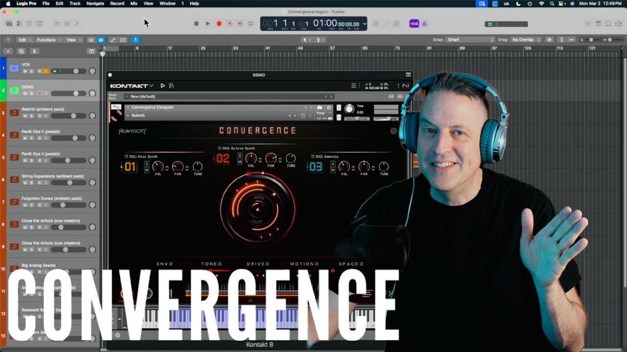 Heavyocity Convergence - gritty rhythmic arpeggios rumbling through the Gravity 2 Engine