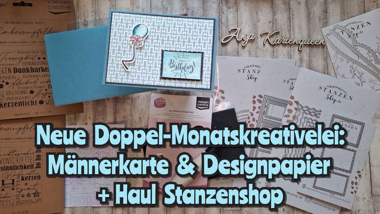 Einfache "Männerkarte" mit Designpapier u. Auslosung Monatskreativelei Januar "Ministempel & orange"