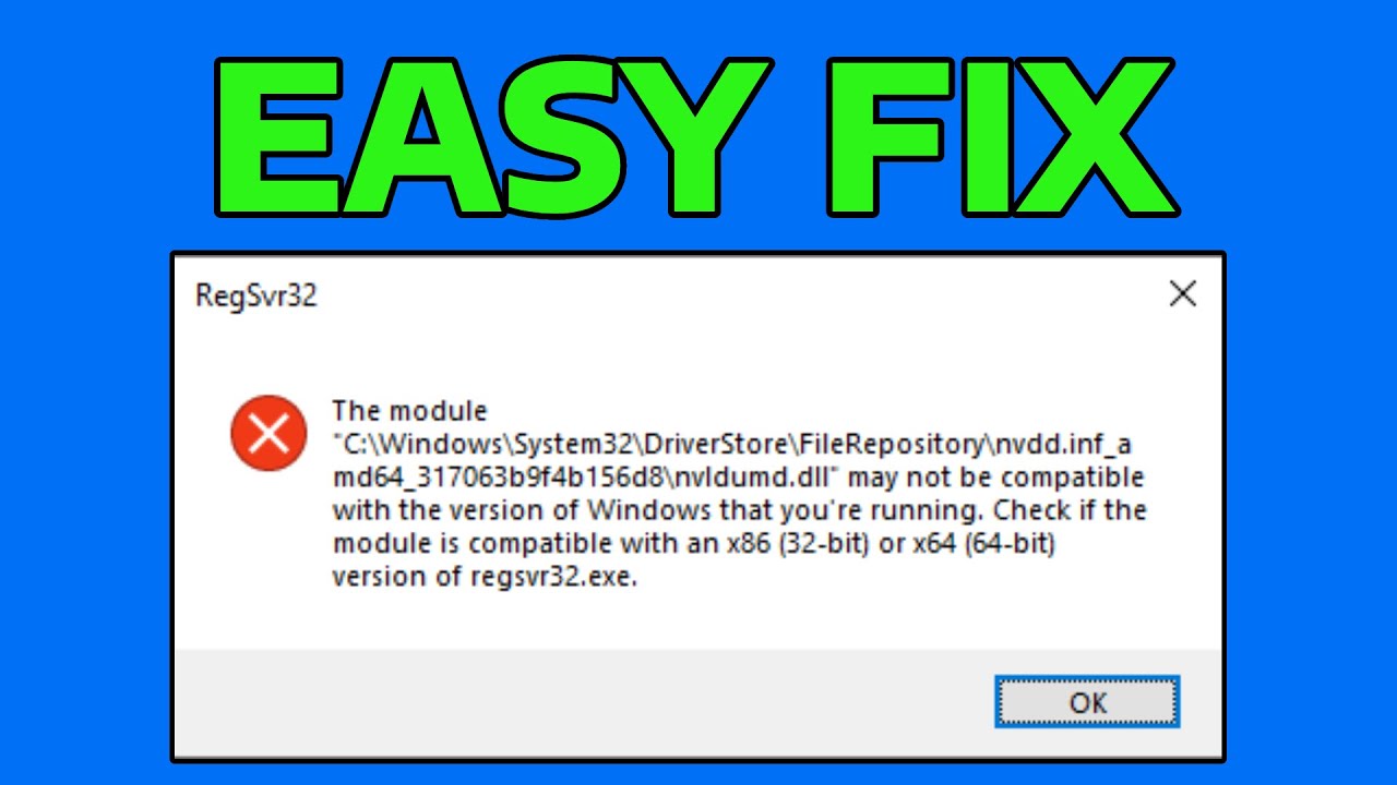How To Fix Regsvr32.exe Error in Windows