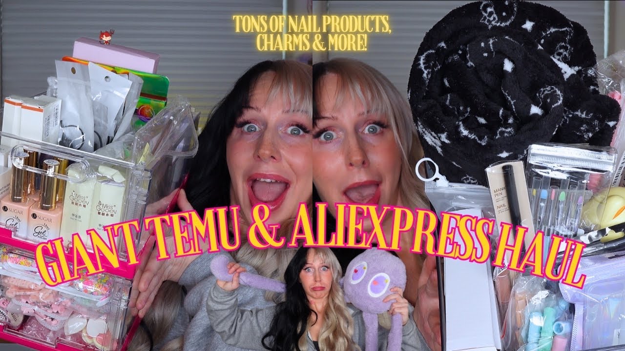⭐️⋆♡GIANT TEMU & ALIEXPRESS HAUL!✮⋆⭐️🫧The biggest 1 yet!Tons of nail products, studio decor & more!🎀
