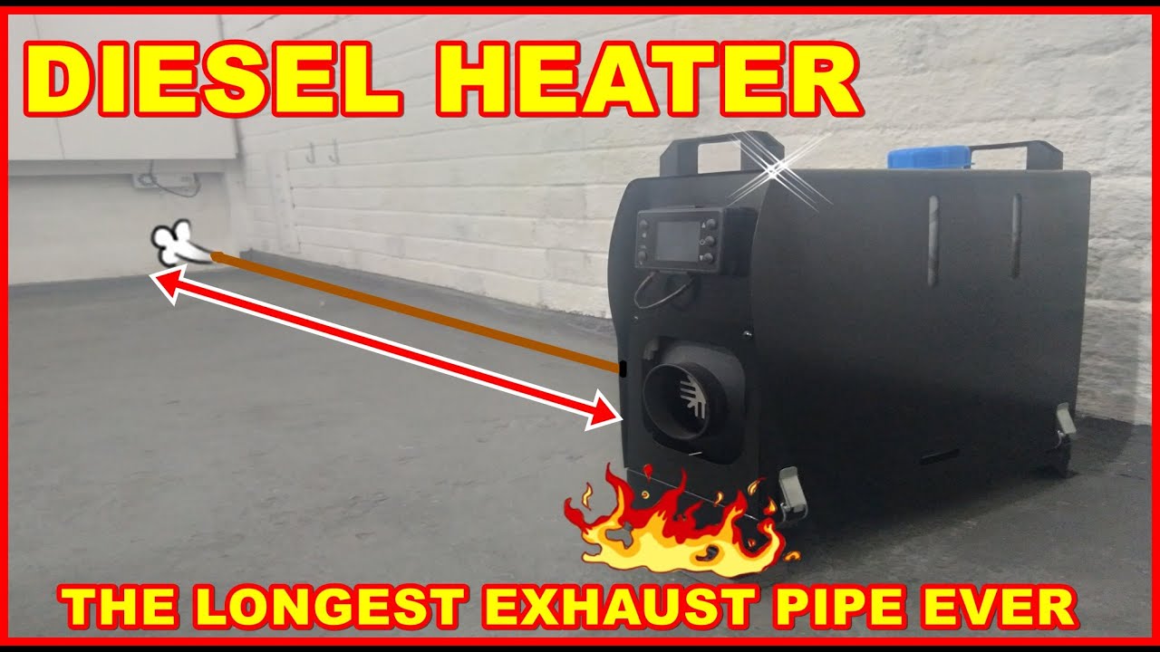 This is the Longest Exhaust from a Diesel Oil Heater Chinese Life Waste Camper Van 22mm Copper pipe