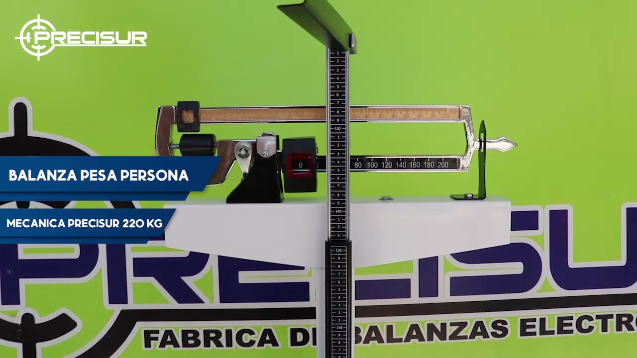 Balanza Pesa Personas con Tallimetro Mecánica de 220 kilos