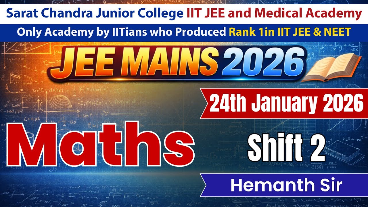 JEE Mains 2026 | Maths January 24th Shift 2 Discussion | Best IIT/NEET Academy in Vijayawada