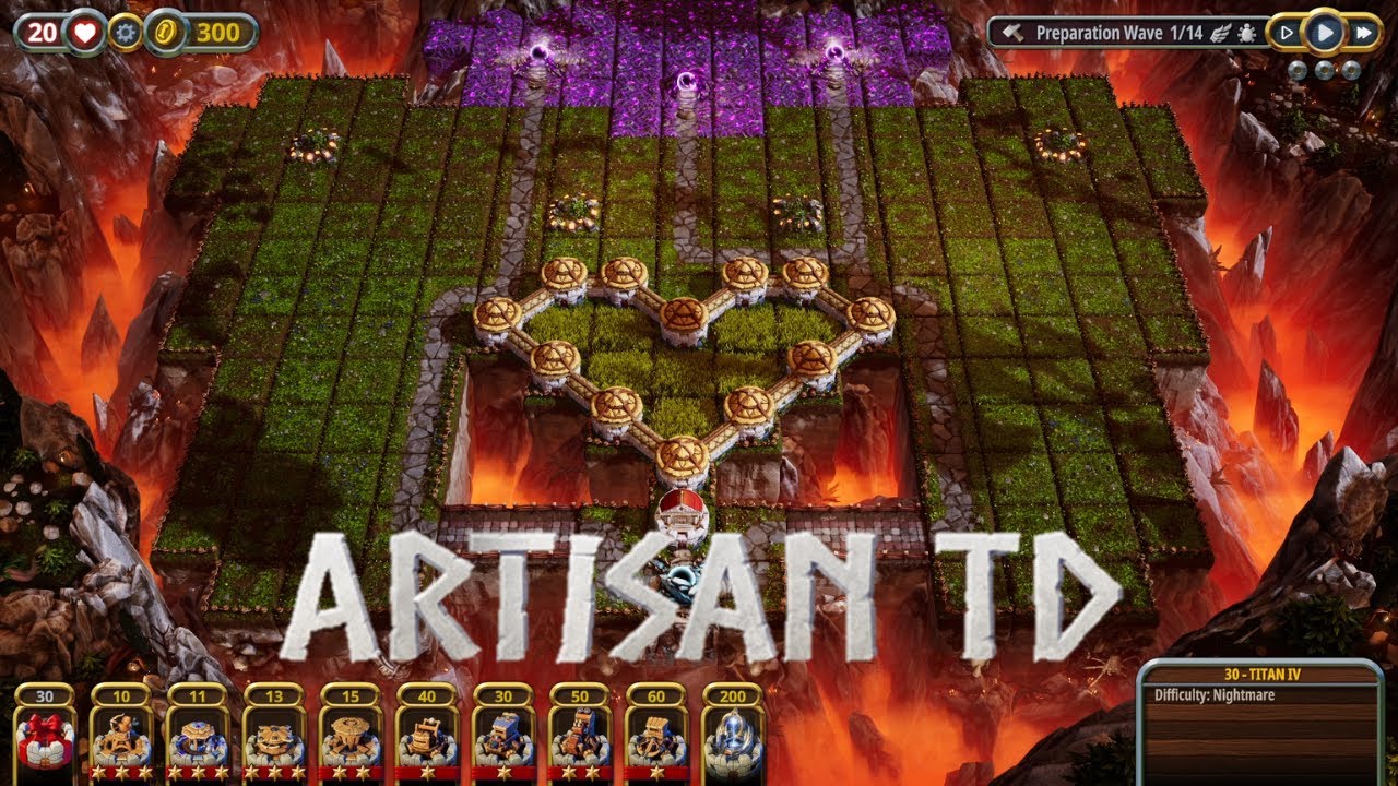 Artisan TD - 30. TITAN IV (Nightmare Difficulty with 3 Stars)