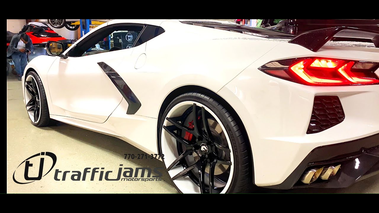 Atlanta's own Boomman Brings up his new 2020 Chevy Corvette C8 to get fitted with 21/22 Forgiato's
