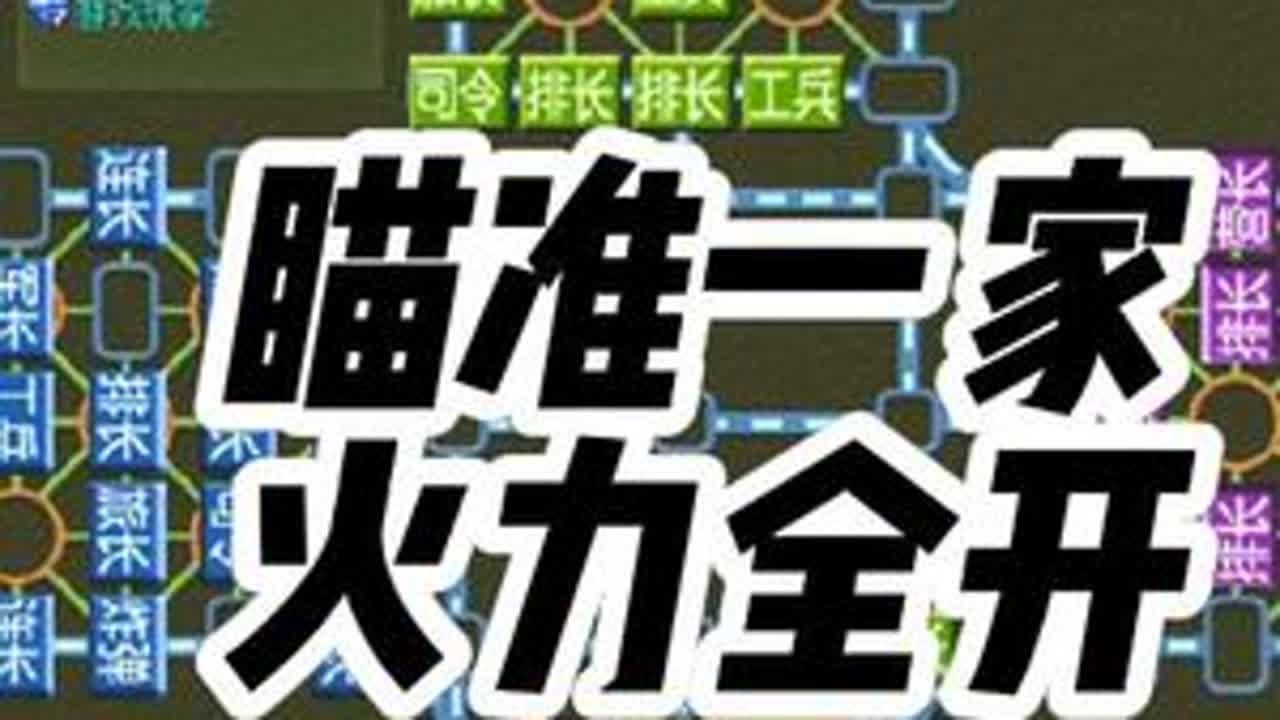 军棋:瞄准一家，火力全开 #四国军棋直播 #四国军棋 #军棋#司马懿四国军棋