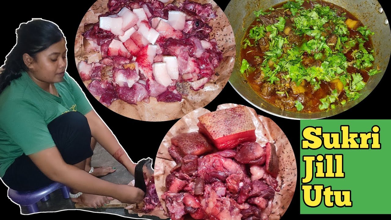 Pork recipe/pork curry recipe/sukri jil utu santhali/#santhali 