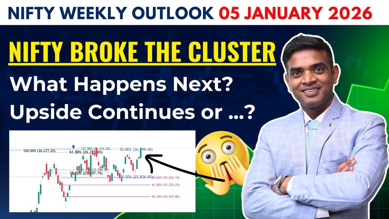 Nifty Prediction for Monday 5 Jan 2026: Cluster Level Broken! What&rsquo;s Next for Nifty?