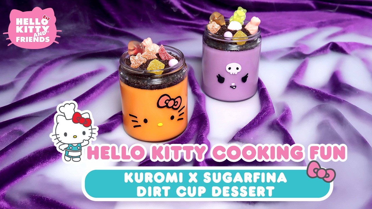 Kuromi x Sugarfina Dirt Cup Dessert | Hello Kitty Cooking