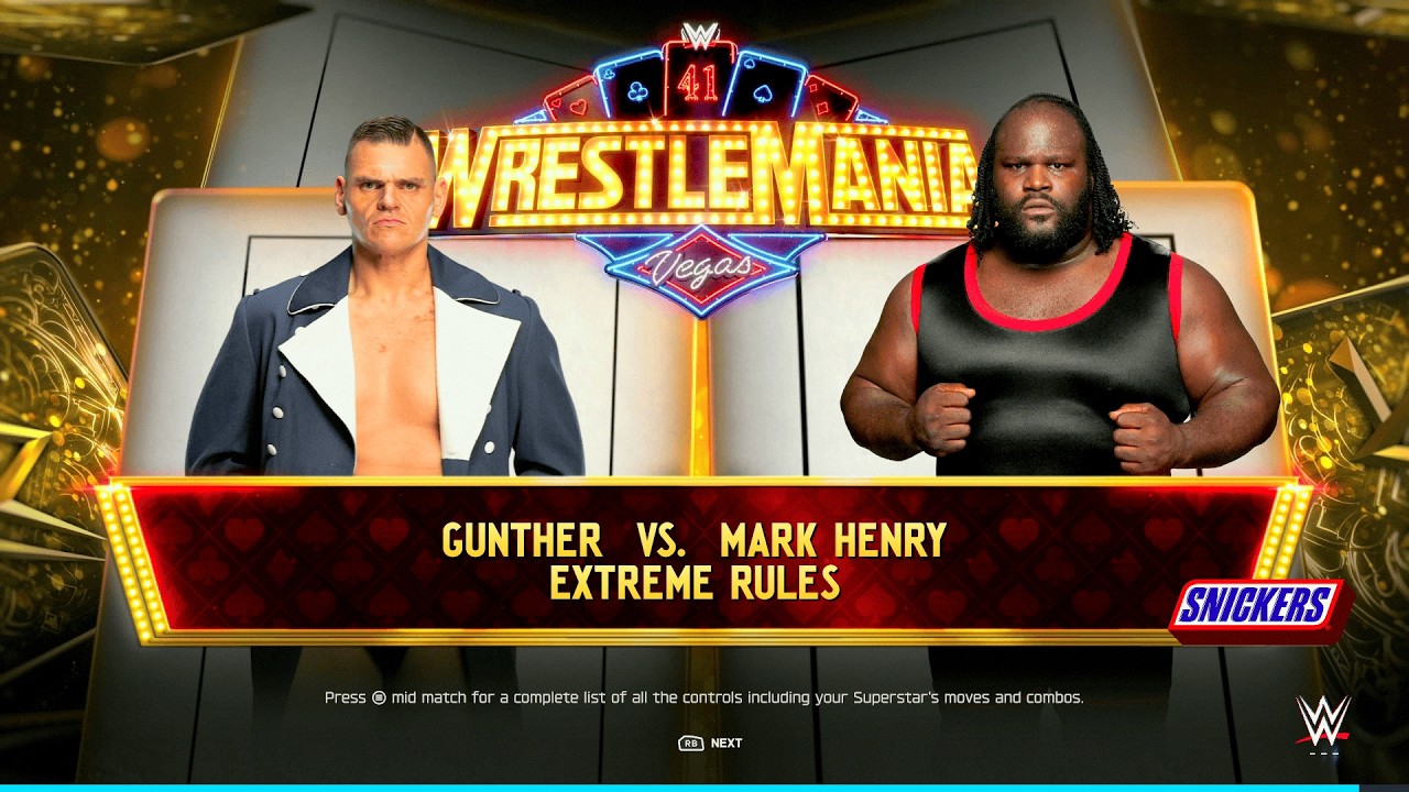 WWE 2K25 Gunther vs Mark Henry Ultimate World Strongest Man Power Struggle