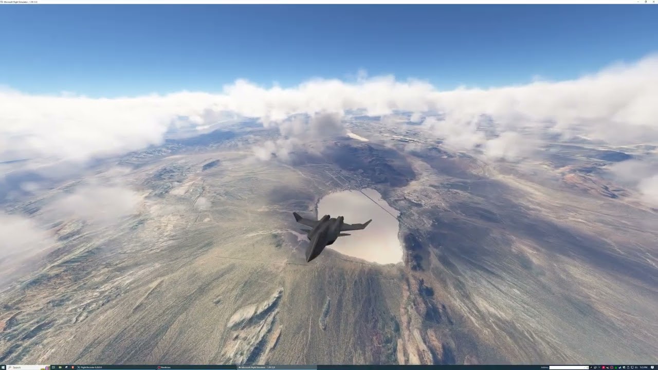 An Experimental Stealth Plane (XFA-36A), Flies Over (KXTA) Homey (Groom Lake), Nevada In The AM/PM.