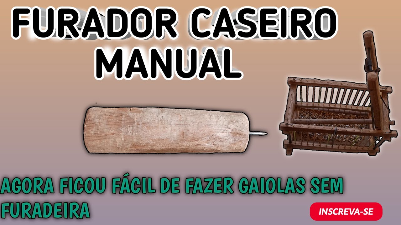 COMO FAZER UM FURADOR CASEIRO, PARA GAIOLAS DE CARNAÚBA 🌴/PASSO A PASSO.