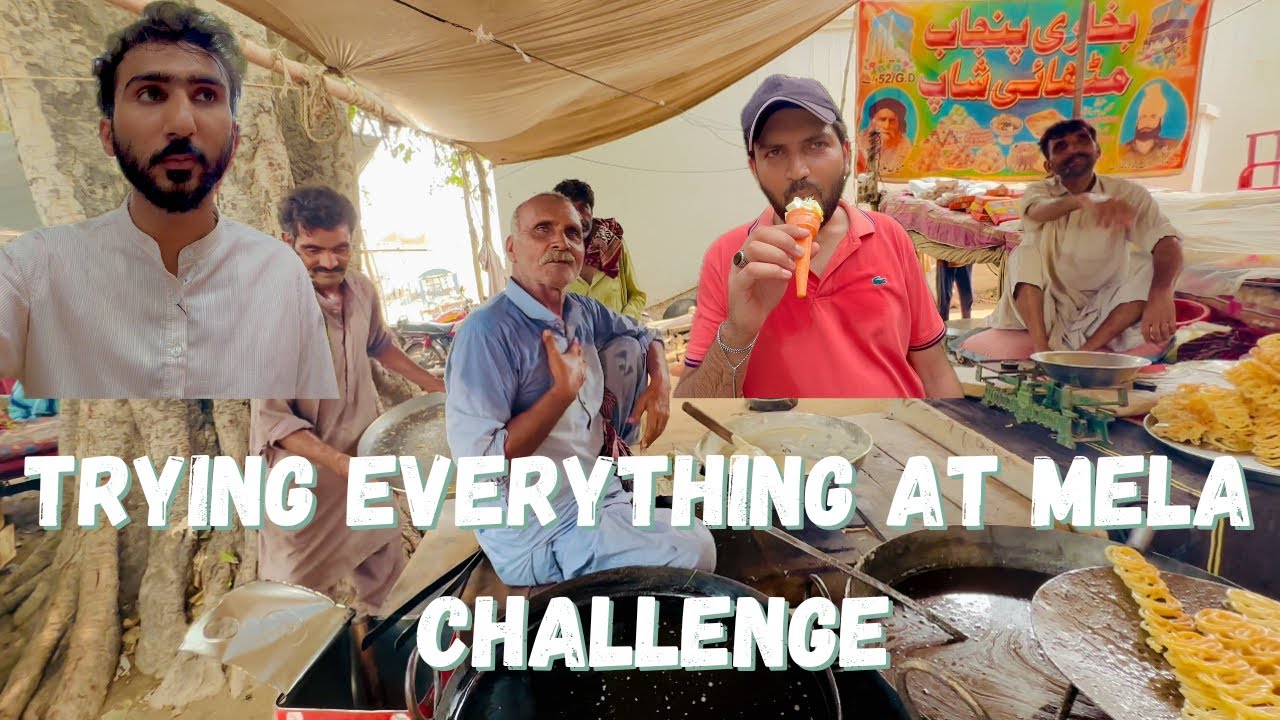 Trying Everything at the Mela: Food Challenge 🍧| Mela Budhan Shah | Faisalabad