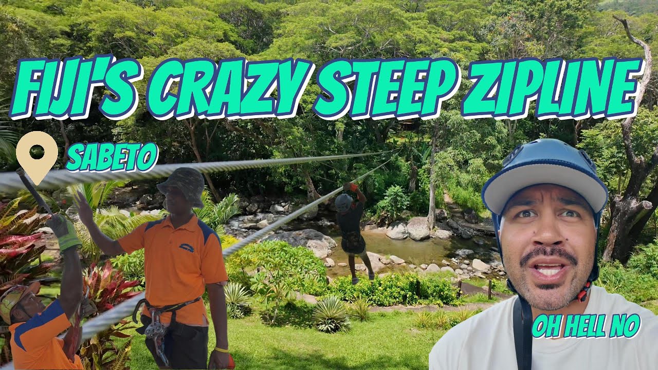 FIJI'S SLEEPING GIANTS ZIPLINE IN SABETO VILLAGE