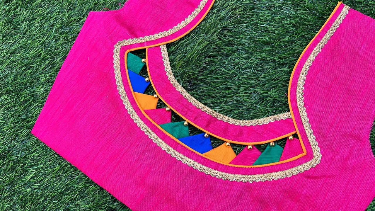Boat Neck Blouse Design | Blouse | Cutting And Stitching Back Neck Blouse Design | Boat Neck Design