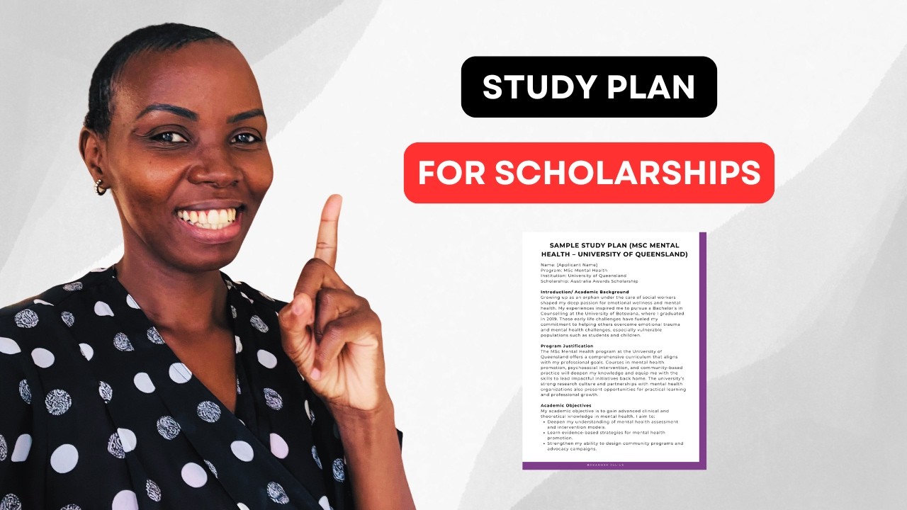 How to Write a Clear Study Plan for Scholarship Applications