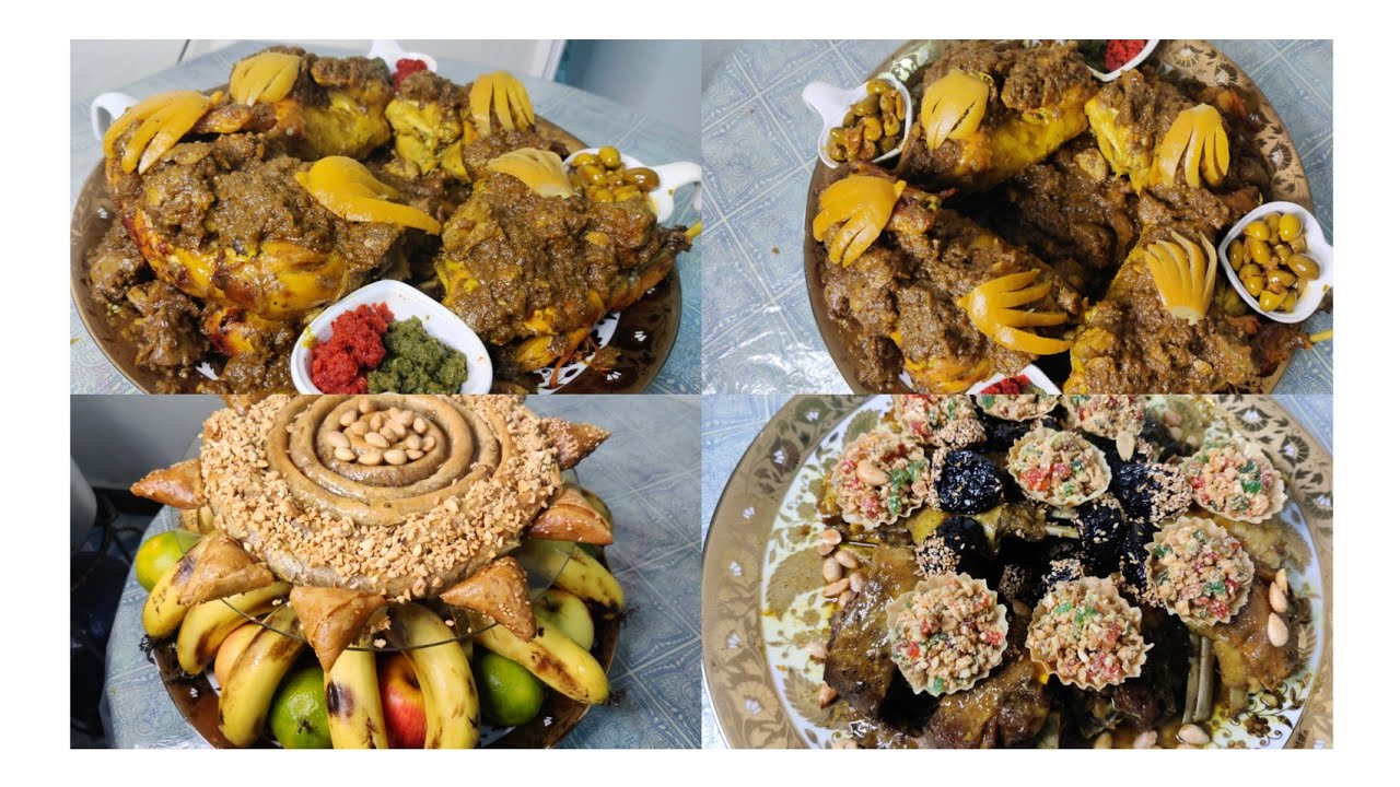 الدجاج البلدي محمر بدغميرة كتحمق ،😋اللحم محمر  بتزيين مختلف وجديد للمناسبات.محنشة ساهلة مع ديسيير.