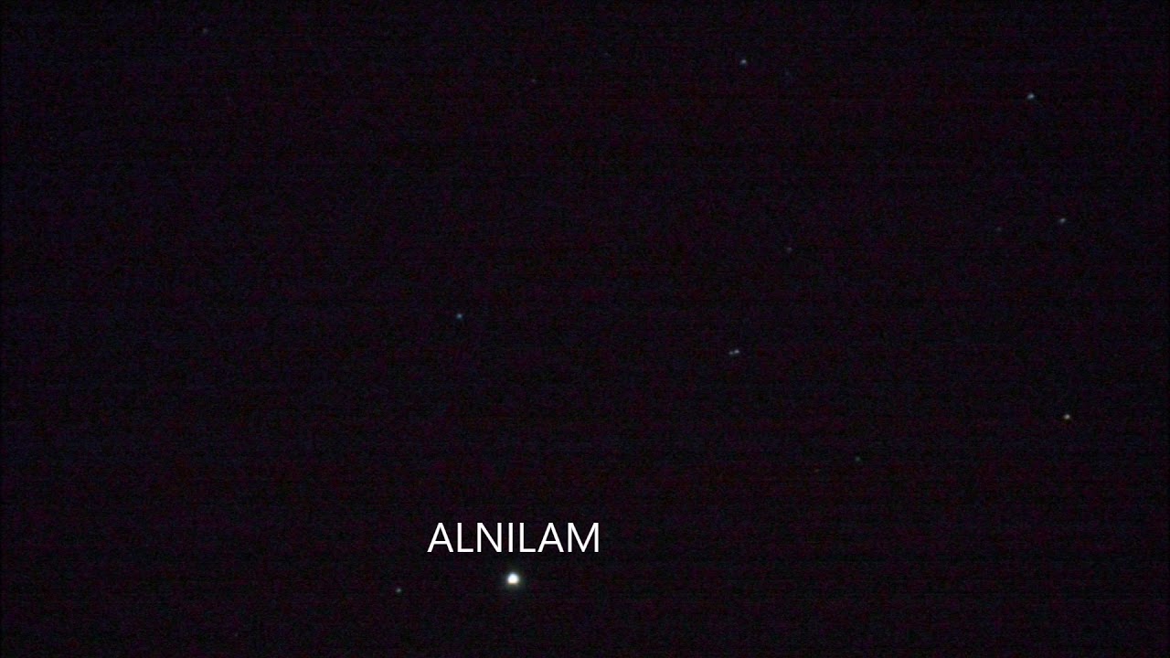 Pas Oriona: Alnitak, Alnilam, Mintaka