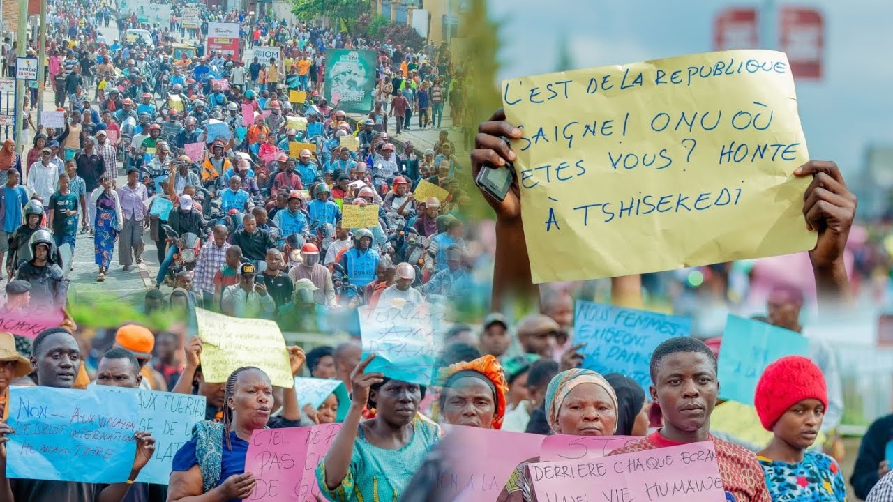 Nord-Kivu : marche de protestation à Goma contre les attaques de drones des FARDC