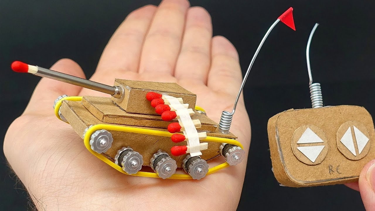 Construyo un Mini TANQUE Radiocontrol Casero 🔥🔫