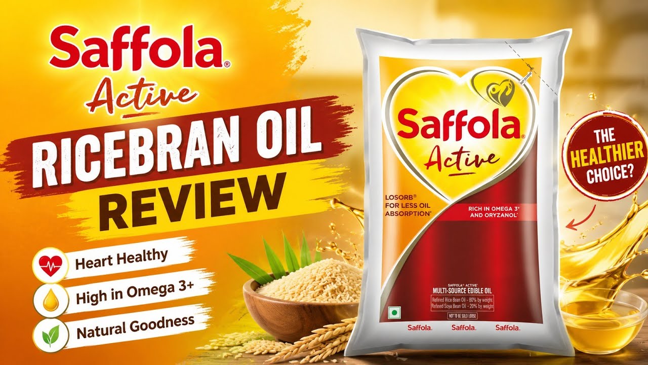 Обзор масла Saffola Active из рисовых отрубей | Лучшее рафинированное масло для ежедневного испол...