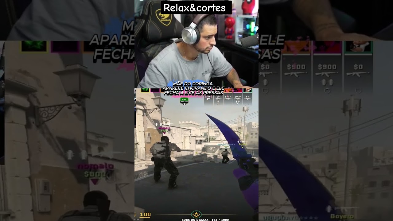 mãe do coringa aparece chorando e ele fecha a live!!!