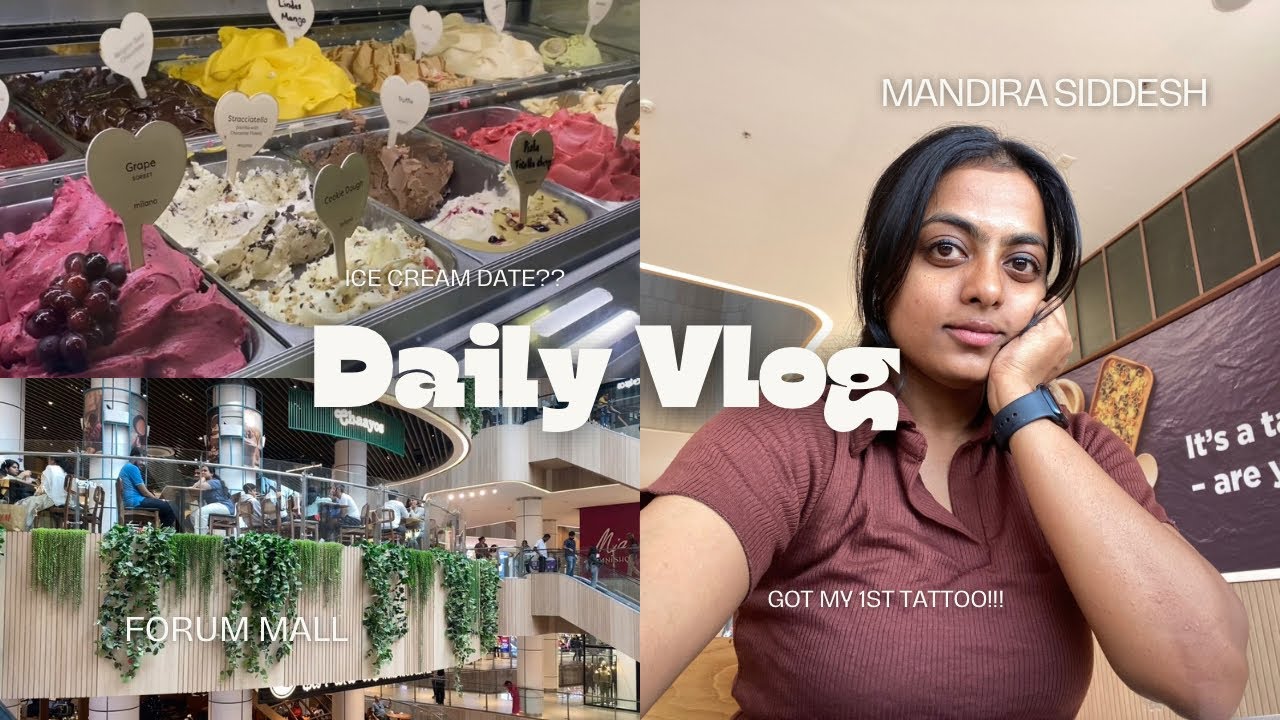 Got my 1st Tattoo + Ice cream date ? || Mandira Siddesh ||