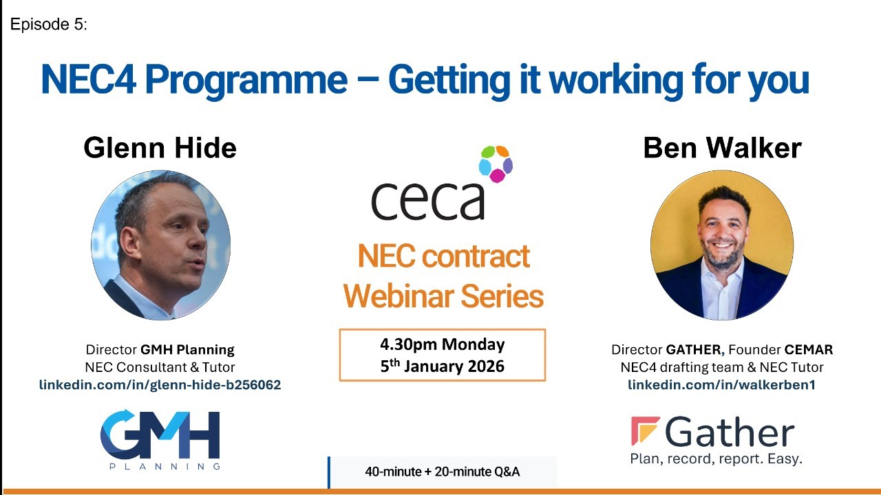 NEC4: Ep.05 - Programme: Getting it working for you.