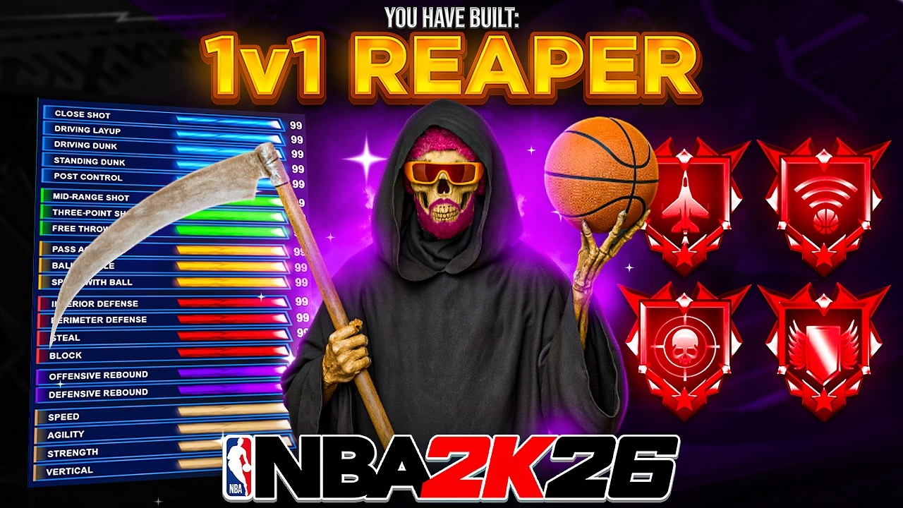 Моя сборка «1 на 1 Жнец» — лучшая в NBA 2K26! Лучшая сборка 1 на 1 в NBA 2K26
