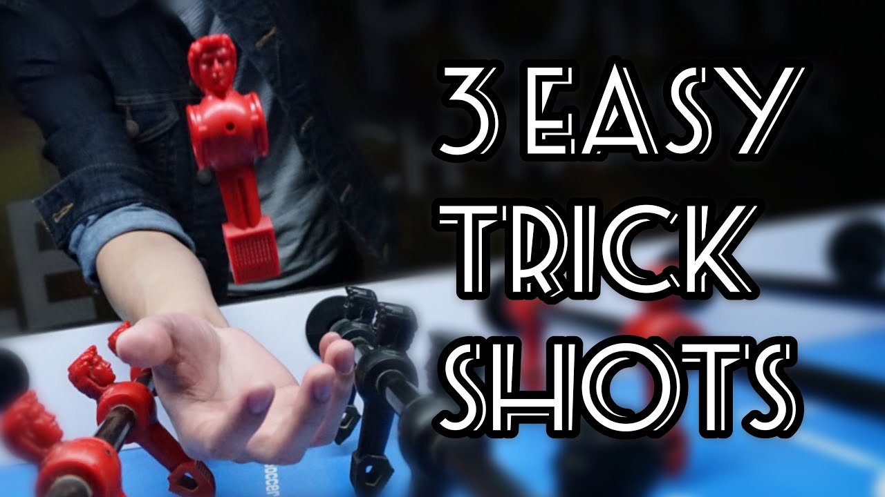 3 EASY Foosball TRICK SHOTS for PULL SHOOTERS (foosball tips)