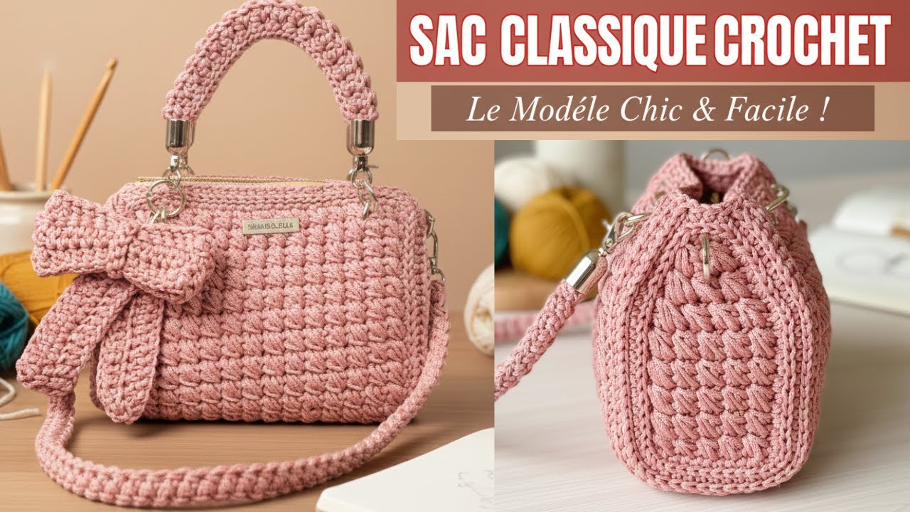 Tuto sac au crochet chic 🎀 | Modèle simple pour débutants