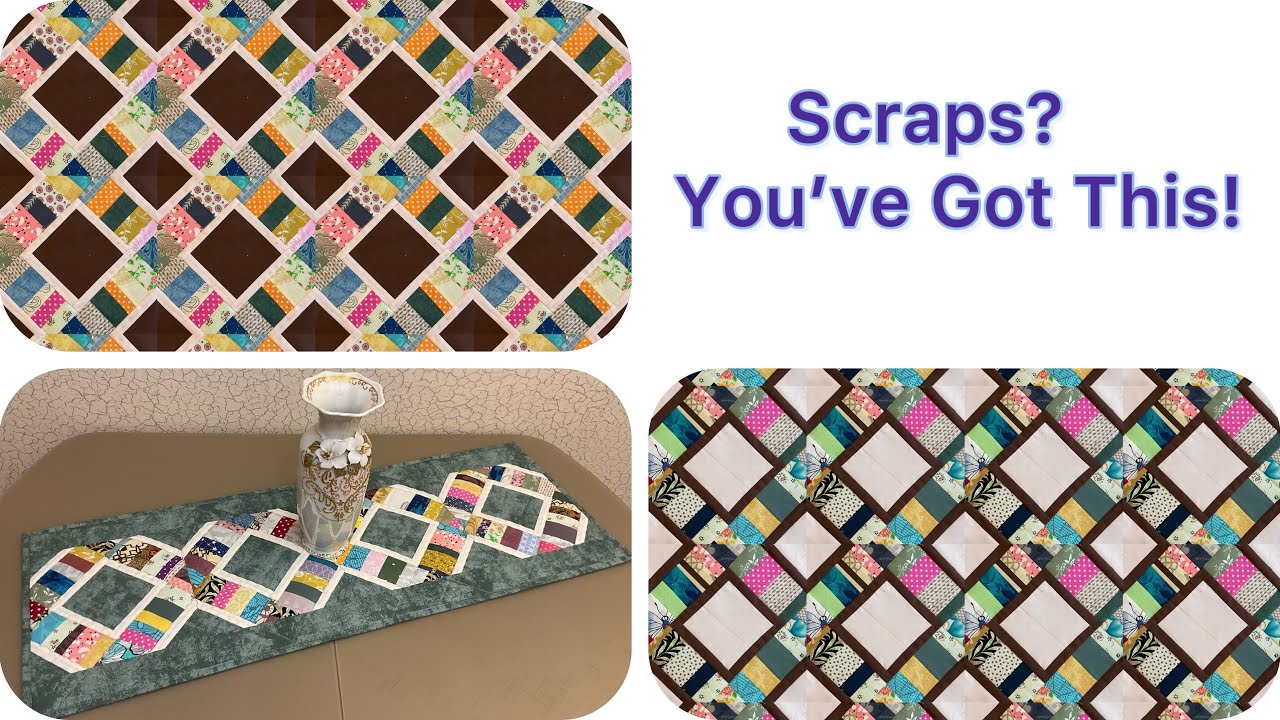 Unigue Sewing Idea for Scraps Fabric That You Should Try. Quilted Table Runner