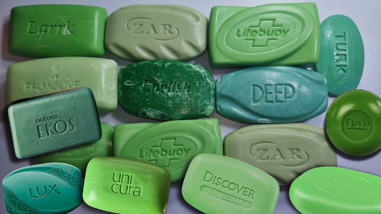 GREEN SOAPS ONLY - SOAP opening HAUL /Unpacking soap IPacnakobka Mbina | Notalking | ASMR SOAP