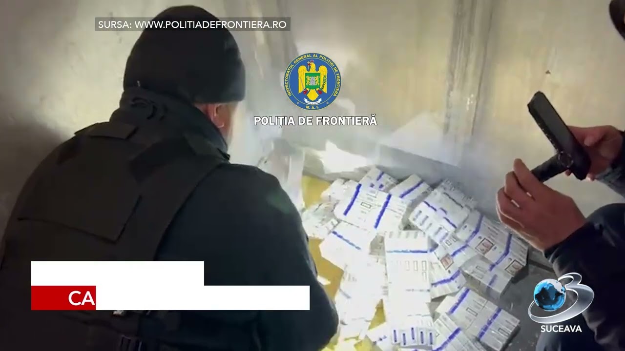 Țigări de 63.000 euro ascunse în camion cu soia, la Vama Siret