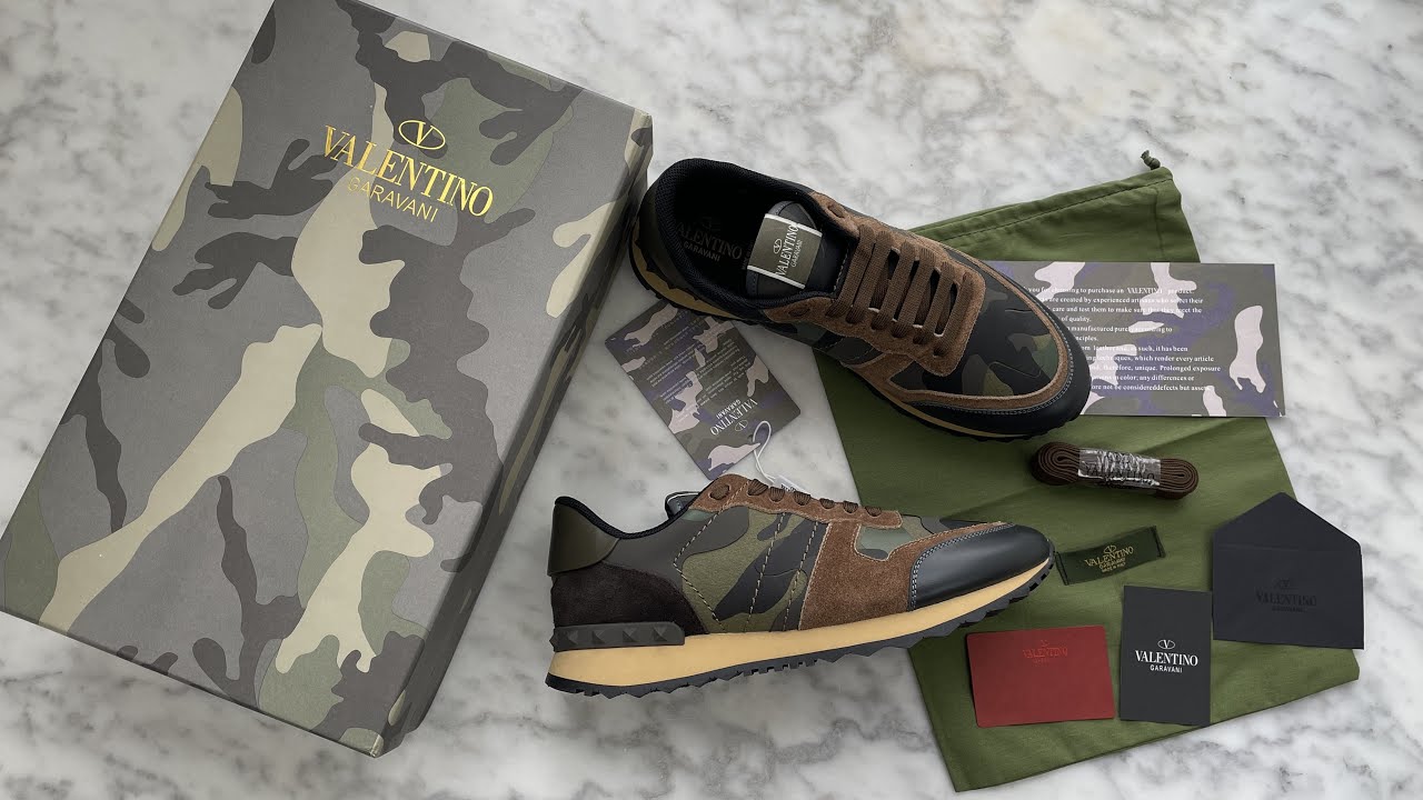 Valentino Rockrunner Camo Military Green Review #review #unboxing #shoes #sneakers