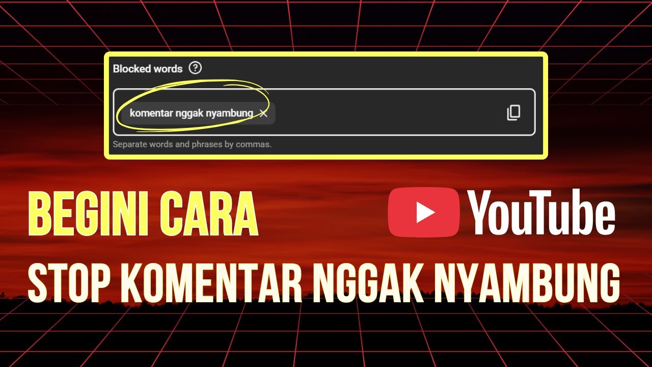 Cara Blokir Komentar Negatif di YouTube Studio