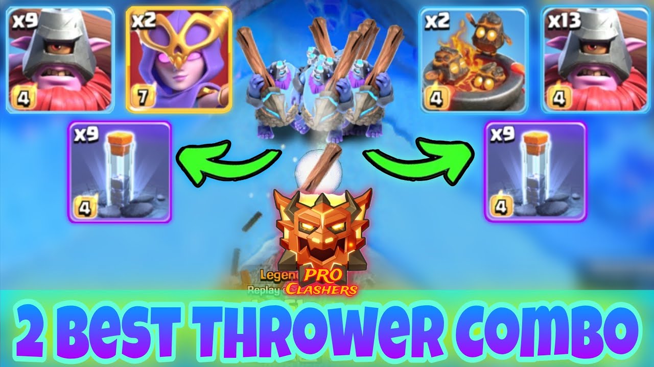 Must Try 2 Best Thrower Strategy Right Now In Ranked Legend League. COC Easiest Strategy. Army 👇